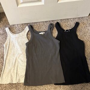 H&M Women's Tank Tops - Light Gray, Dark Gray, Black